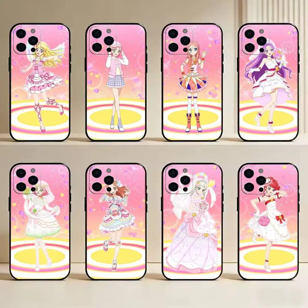 

Vitality and youthful vibe-Aikatsu! Phone Case For iPhone 17, 16,15,14,13,12,11 Plus,Pro Max, Others Soft Black Cover