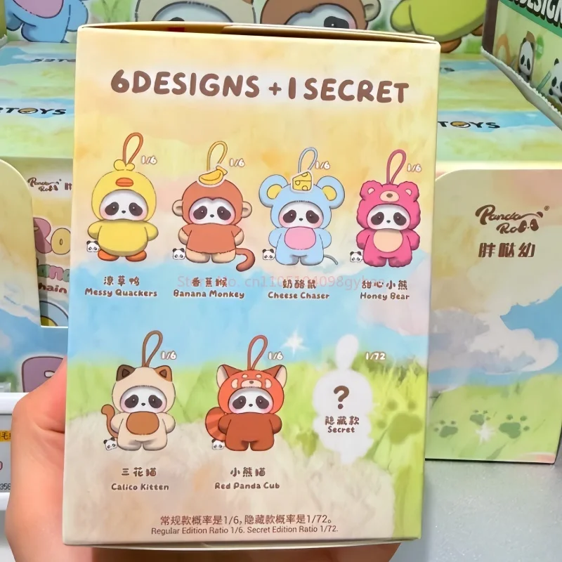 

52toys Genuine Panda Roll The Zoo In Hands Series Cute Plush Blind Box Bag Pendant Keychain Vinyl Collectible Trendy Toys Gifts