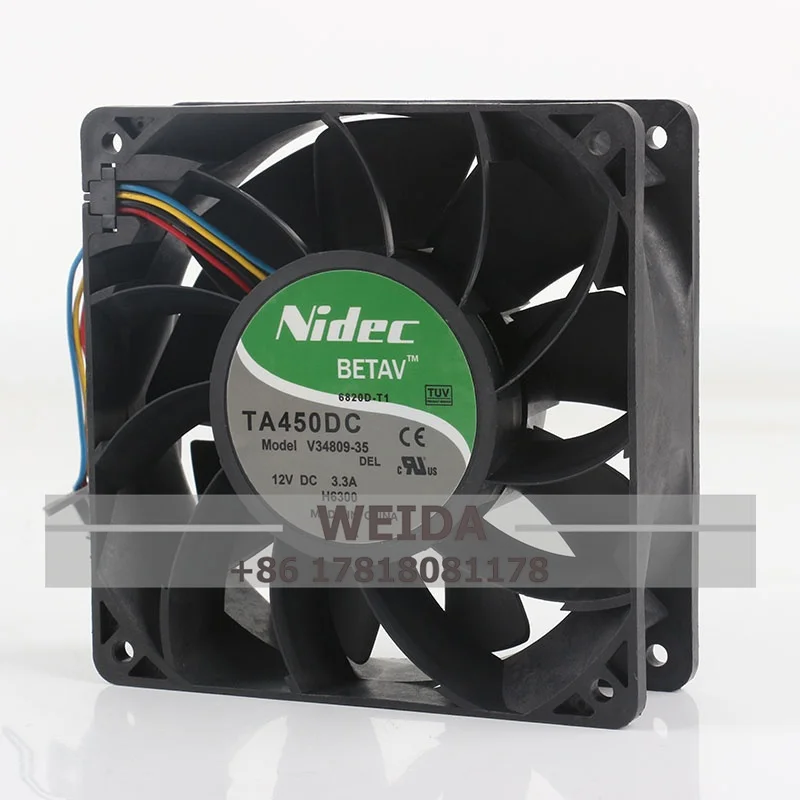 

High air volume Brute Force server cooling fan Chassis fan Nidec 12038 DC12V 3.3A V34809-35 DELF PWM 120*120*38mm