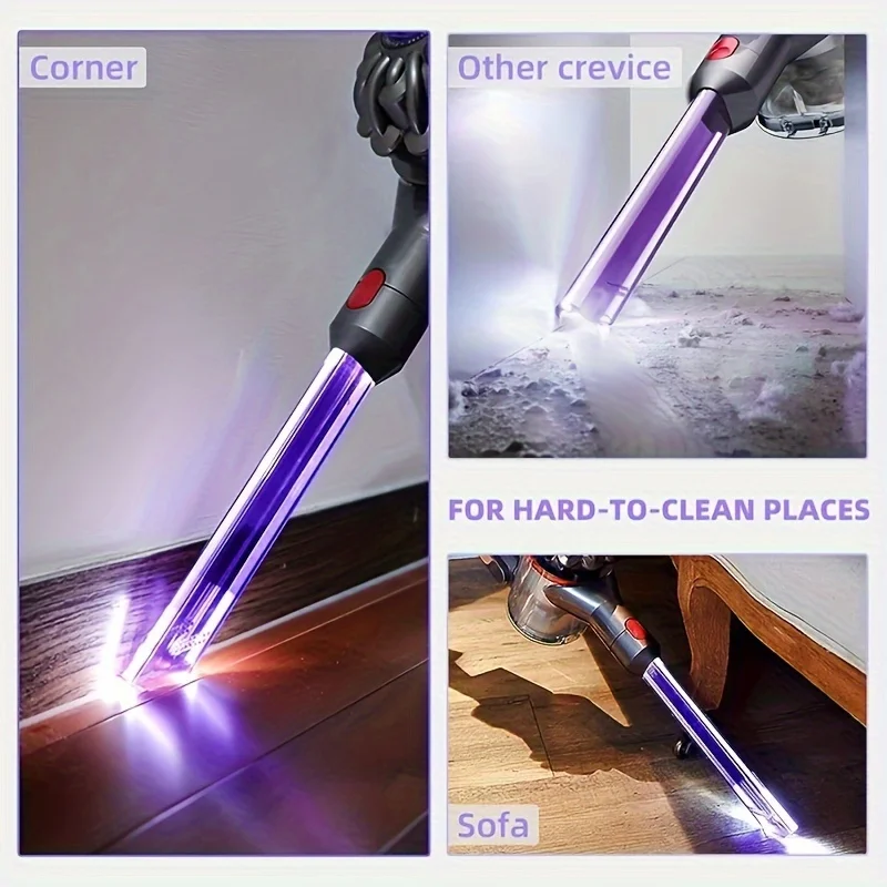 Reemplazo de herramienta para hendiduras de tubo ligero para aspiradoras inalámbricas V7 V8 V10 V11 V15, accesorio de boquilla para herramientas para hendiduras de vacío