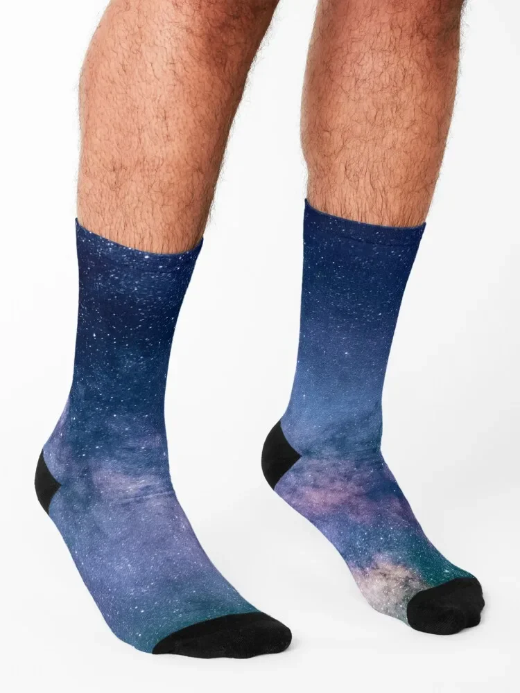 Blue galaxy view - bestseller Socks Heating sock funny sock sheer anime Boy Socks Women\'s