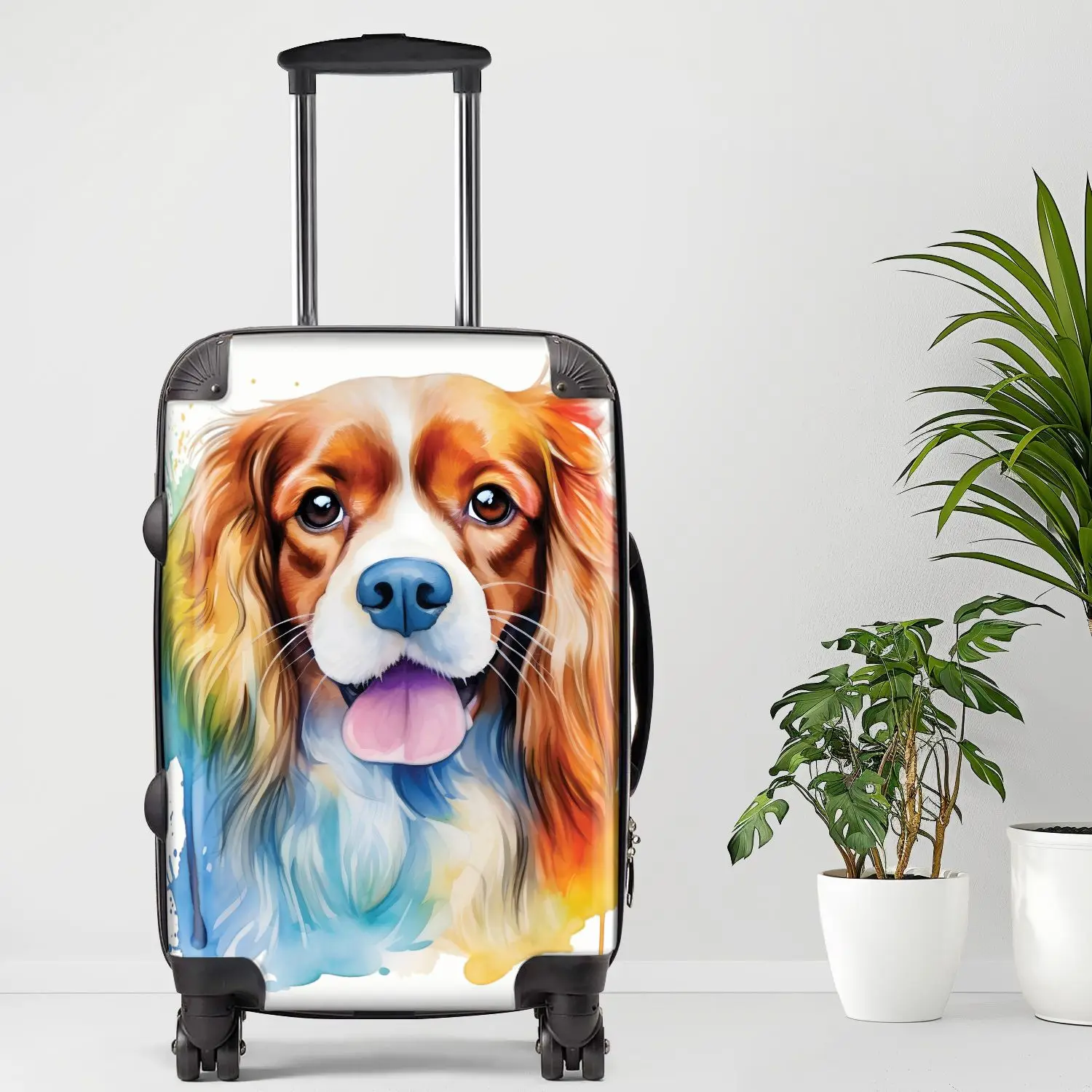 

King Charles Spaniel Luggage, 20/24/28 Inch Luggage, Carry-On, Custom Luggage, Luggage Set, Suitcase, Travel, Vacation, Cabin Su