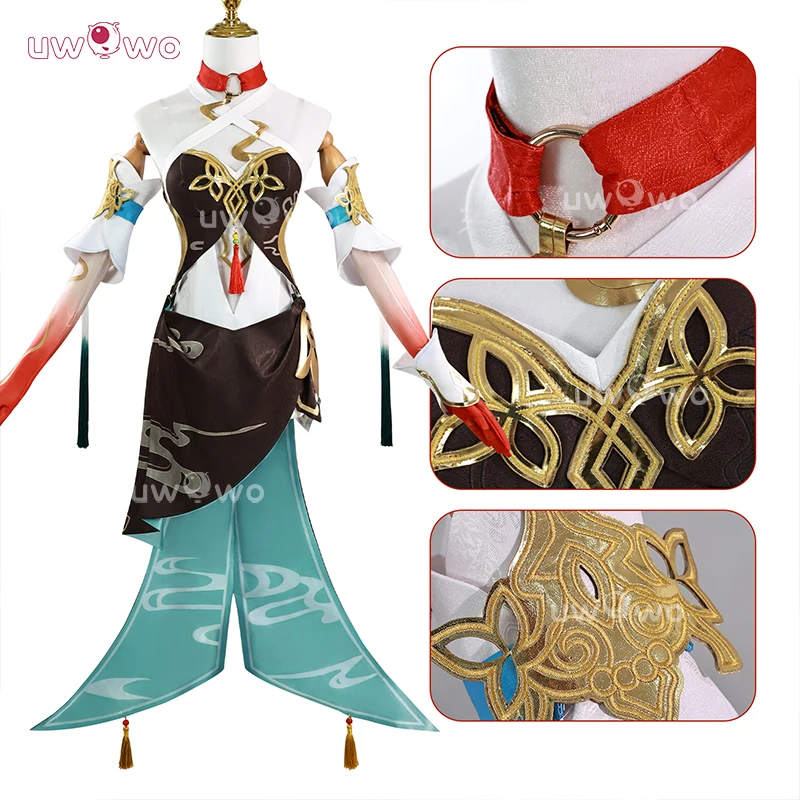 UWOWO Lingsha Cosplay Collab Series: Game Honkai: Star Rail Lingsha Cosplay Costume Uniform With hat Halloween costume