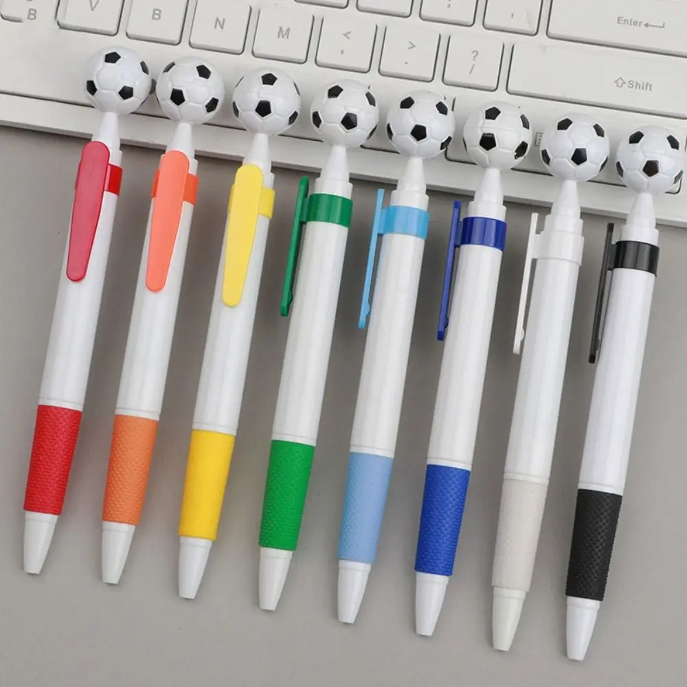 

5 Pcs/Bag Party Gift Cute Football Ballpoint Pen Multi-use Creative Ink Pens Portable Soccer Shape Signature Pens Students