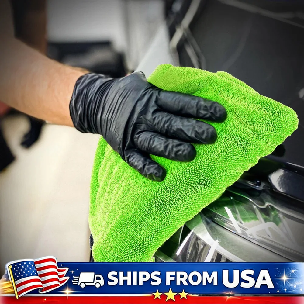 Microfiber Car Drying Towel Set 40x60/60x90cm Lint Free Scratch Free Absorbent for Cars SUVs Trucks RVs Boats