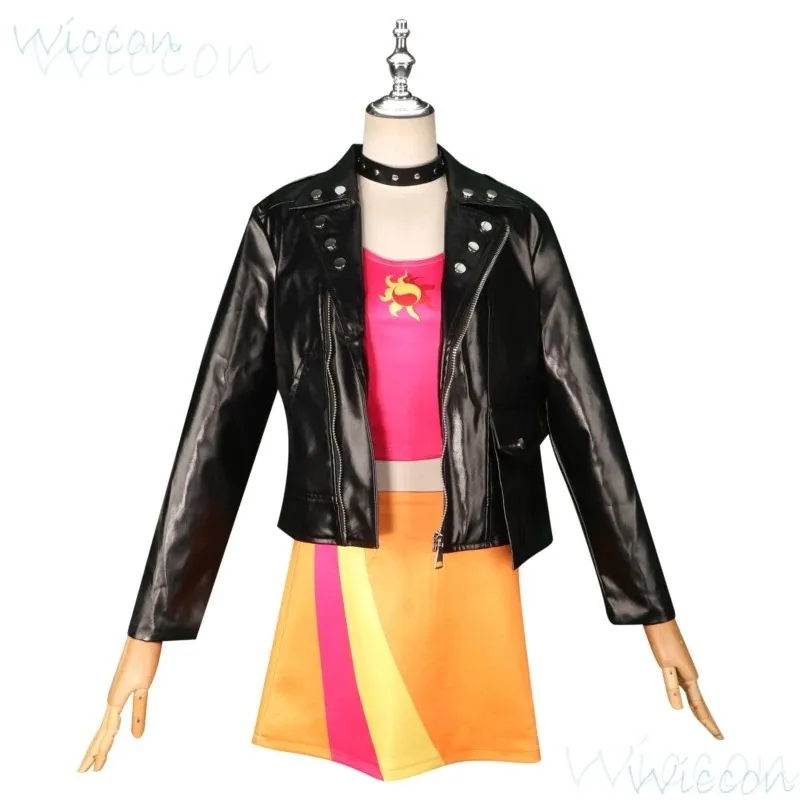 Anime Sunset Shimmer Little Girls Flanksy Pony Cosplay Personification Cos Cute Lovely Uniform Black Coat Party For Womens;3,k8'