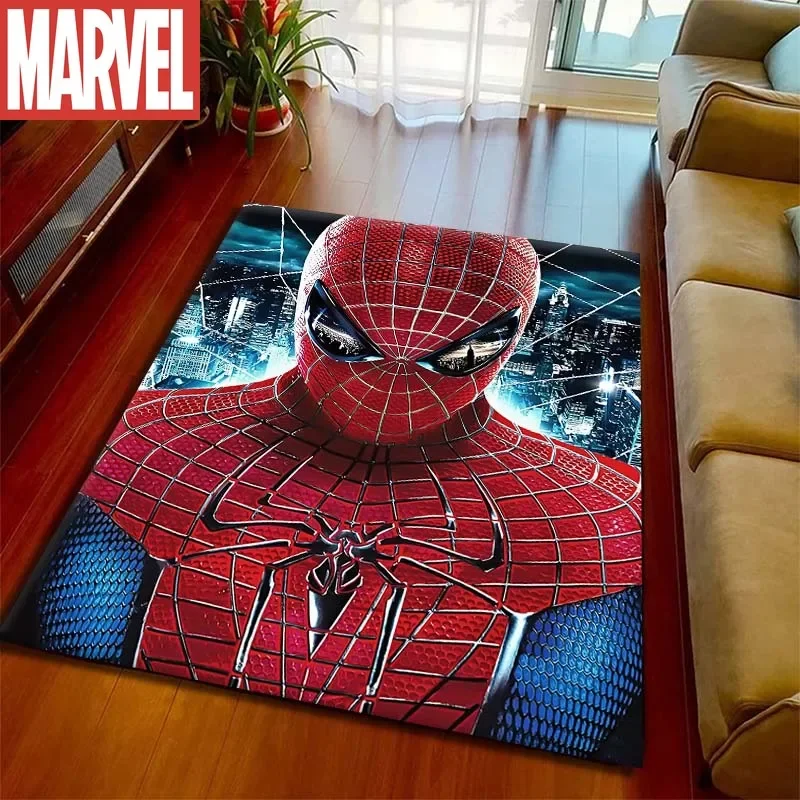 Kids Rugs for Playroom Marvel Spider-Man Pattern Area Mat, Cute Cartoon Carpet, Kids Gift for Livingroom Bedroom Home Decor