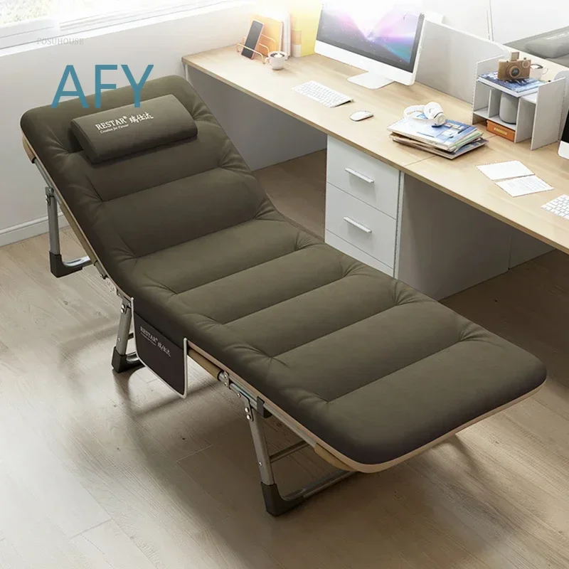 Nordic Adjustable Folding Bed for Office Bedroom Home Use Metal Frame Multi Level Multi Functional Light Luxury Simple