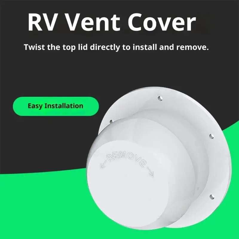 

Camperss Roof Vent Cap Enhanced Airflows Efficiency Waterproof Quick Installation for Campers Ventilation Systems D7YA