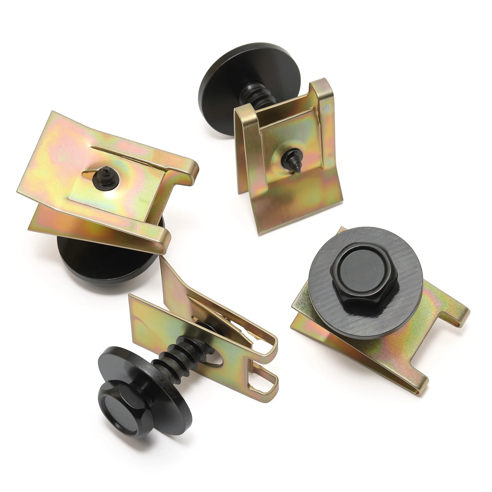 40/80PCS Engine Splash Guard Metal Nut/Screw Washers U-shape Fastener Screw Clip Car Fender Bumper Cross Head Screws For BMW