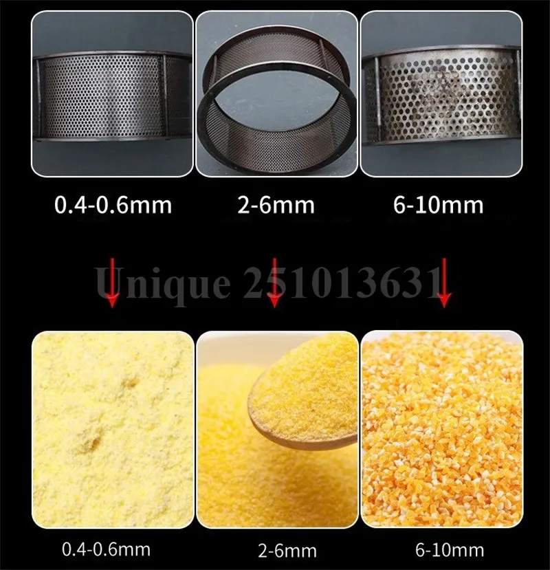 Multifunction Electric Wheat Grain Milling Crushing Grinding Machine Corn Maize Flour Mill Grinder