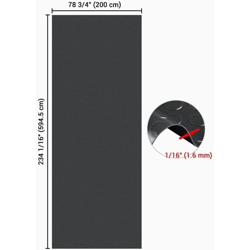 Yescom Garage Vloermat Roll Antislip Parkeer Bescherm Cover Trailer PVC 19.5x6.5 Ft voor Onder Auto Boot workshop Gym