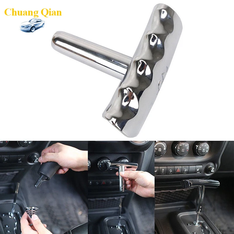Perilla de palanca de cambios Chuang Qian de aleación de Zinc con mango en T para Jeep Dodge Challenger/cargador/calibre/RAM/JCUV 2008-2015 accesorios para automóviles