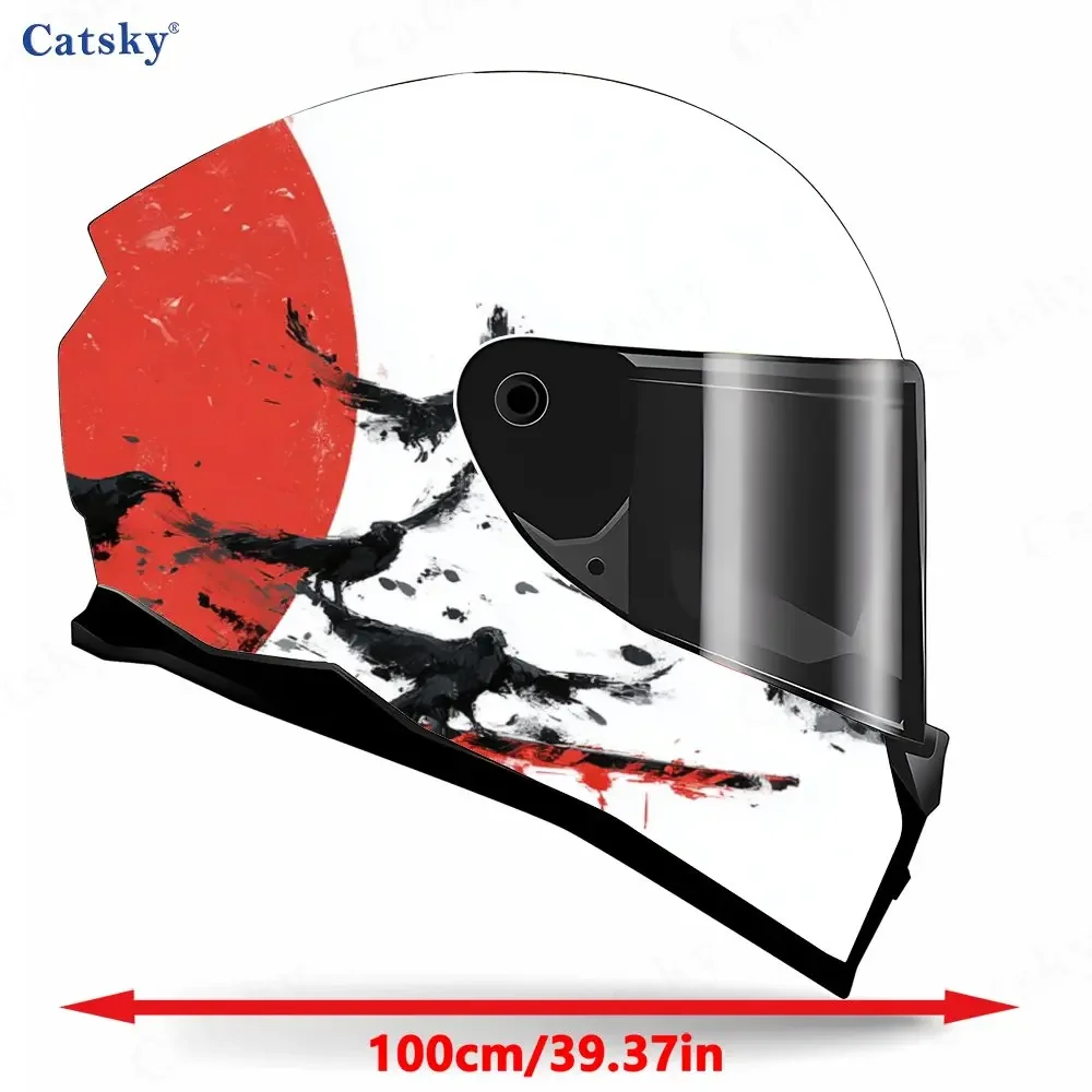 Single-sword Samurai Pattern Helmet stickers , PVC Material Multifunctional Helmet Stickers, Scratch-Resistant & Fade-Proof, Eas