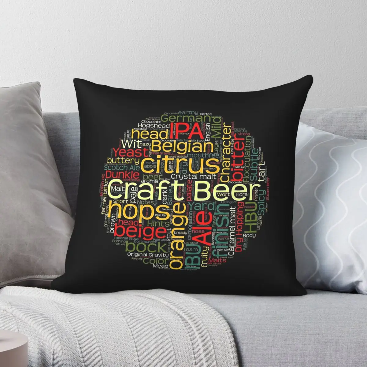 Craft Beer Nerd Geek Square Pillowcase Polyester Linen Velvet Printed Zip Decor Sofa Seater Cushion Cover