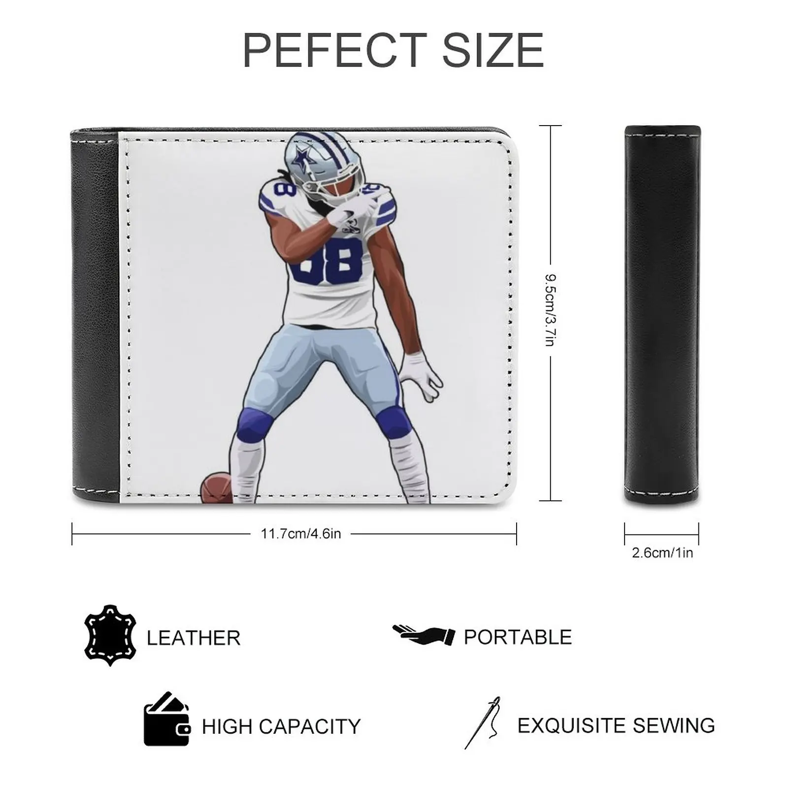 Ceedee Lambs #88 Style New Fashion Pu Leather Men's Wallet Women Purses Personalized Wallets Ceedee Cowboys Football Ceedee