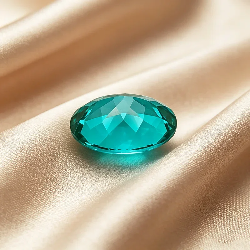 ALab Grown Paraiba Gemstone Oval Shape Loose Gemstones For Jewelry Setting Multi Shapes Available Heart Emerald Cushion Marquise