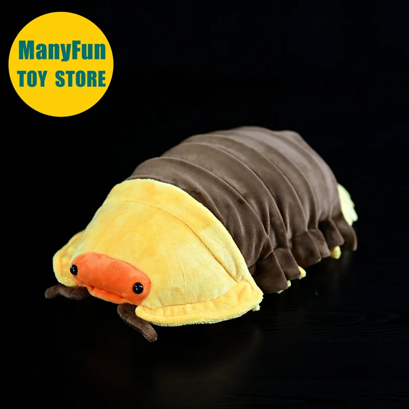 Realistic Pillbug High Fidelity Roly Poly Plushie Lifelike Woodlouse Plush Toy Sow bug Stuffed Animal Pill Bug Simulation Doll