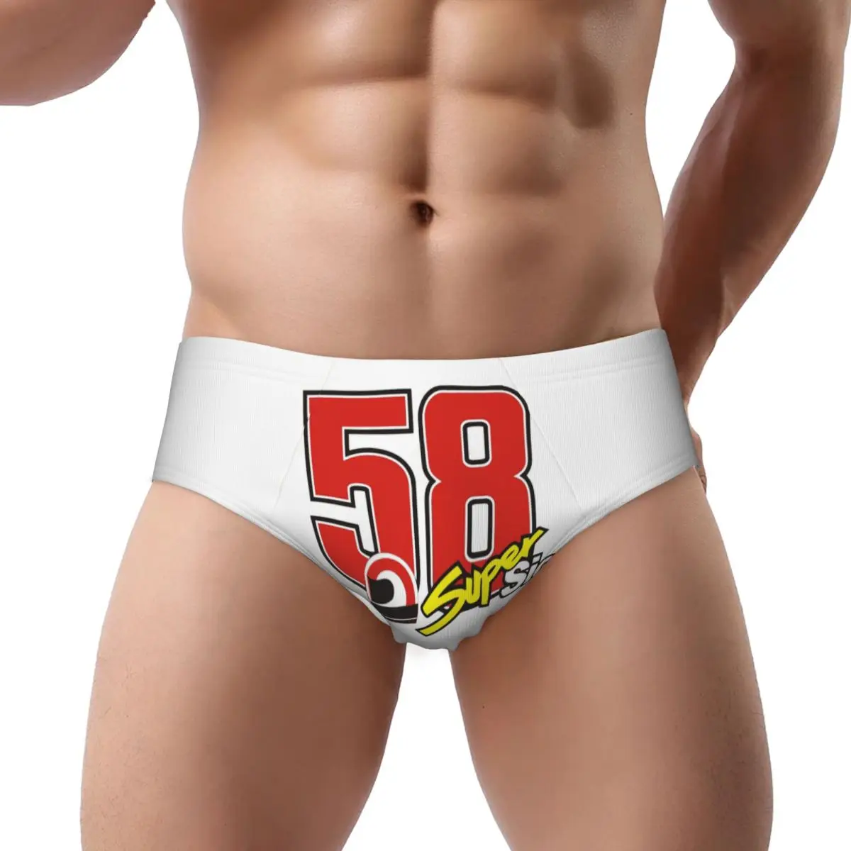 

Marco Simoncelli 58 Super Sic Men's Triangle Panties Soft Boxer Underpants Short Underwear for Homme Man Boyfriend Gifts