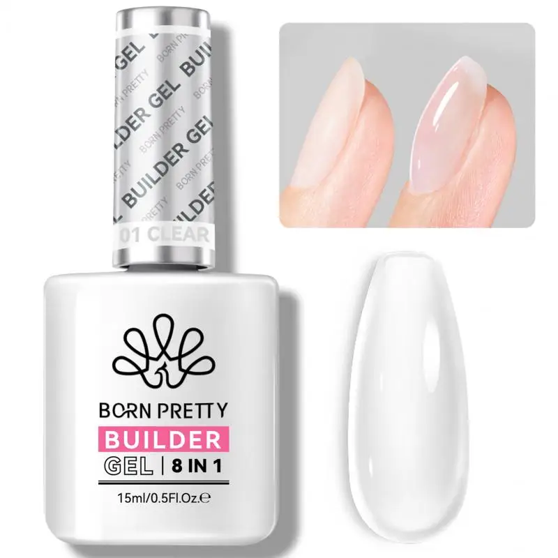 BORN PRETTY 15 ml 8 in 1 Building Nail Gel Extension Base Gel Nail Shaping Aquarel Mengen Slip Oplossing Multifunctionele Gel