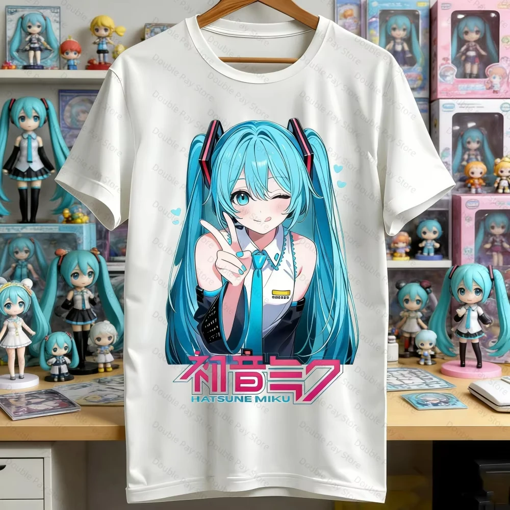Summer Clothing Aesthetic - เสื้อยืดลายตัวละครฮัตสึเนะ มิคุ ว็อกาลอยด์ สไตล์อนิเมะญี่ปุ่น ฤดูร้อน 2026