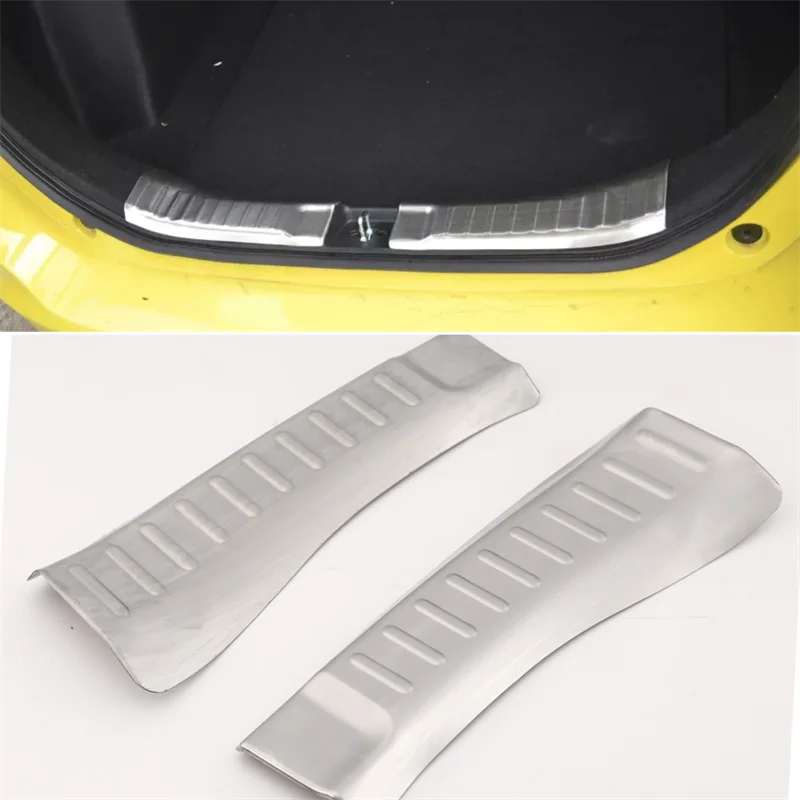 For Honda Fit Jazz GK5 2014-2017-2019 Interior Mouldings Inner Rear Trunk Bumper Protector Sill Plate Cover Trim