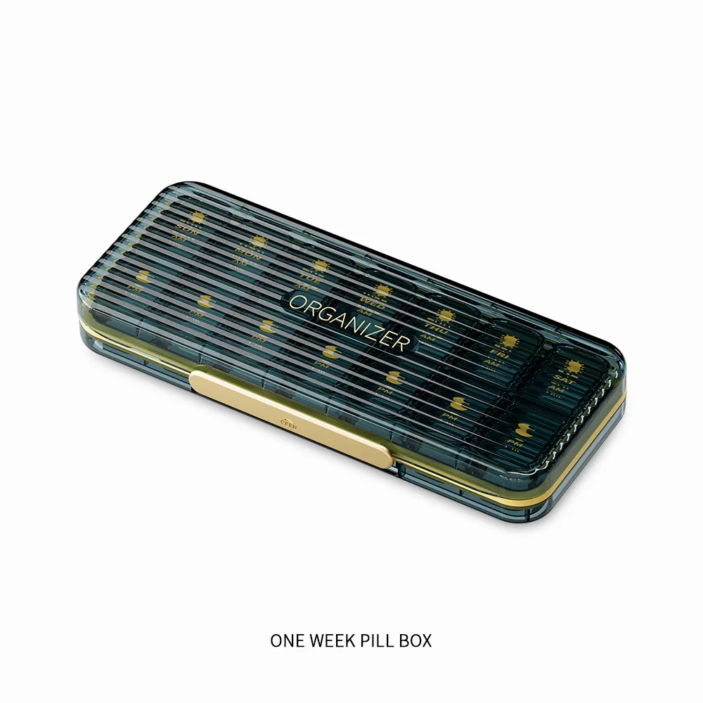 Carry A Medicine Box with 14 Compartments and 21 Compartments, 7 Days A Week, and Store Medication in A Dust-proof Box