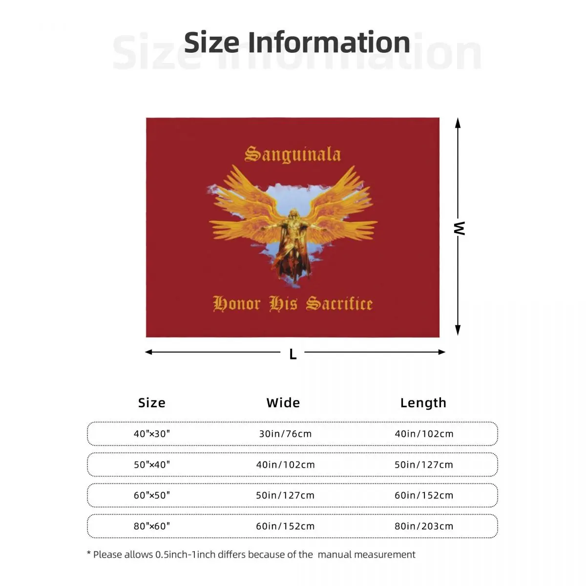 Sanguinala - Honor His Sacrifice رمي بطانية لينة أفخم منقوشة البطانيات لمصممي السرير بطانيات أسرة الشتاء