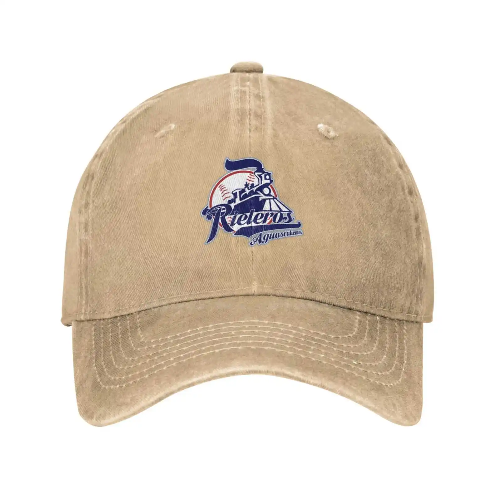 Aguascalientes Rieleros Logo Mode Kwaliteit Denim Pet Gebreide Baseballpet