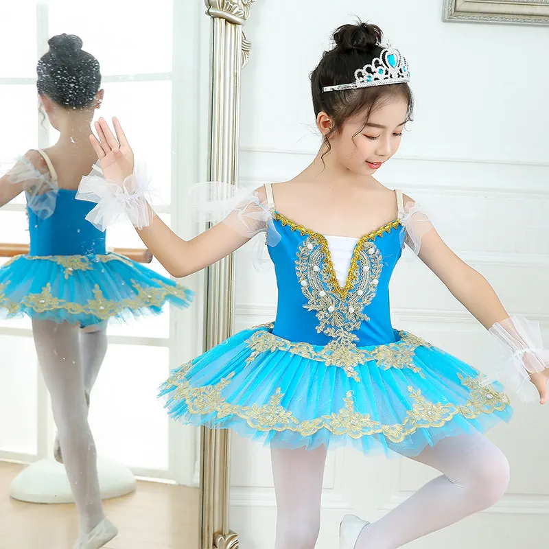 

New children's ballet dress performance outfit professional dance costume girls' sky blue tutu puffy skirt ballet costume