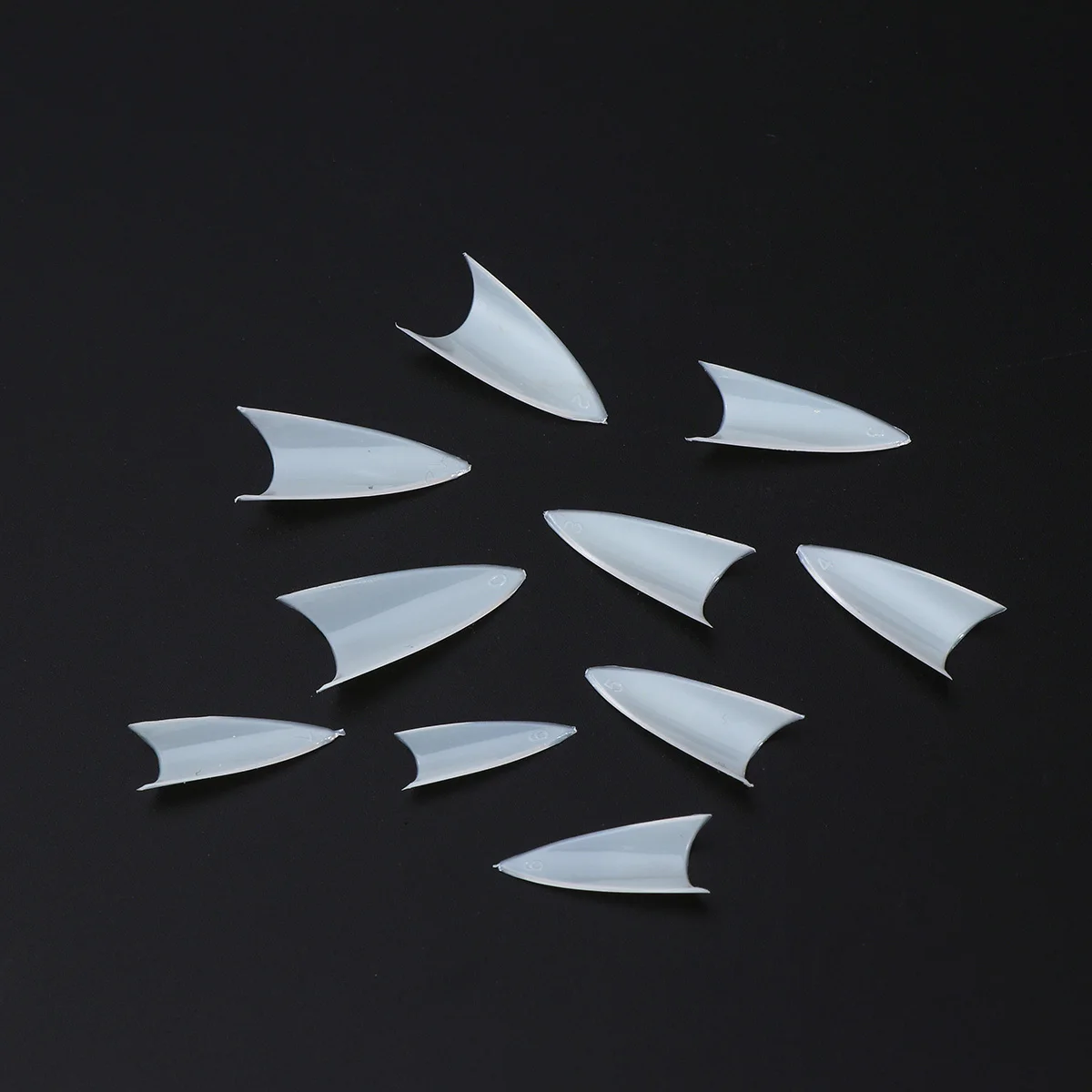 500 個尖ったフェイクネイルチップクリアフルカバー人工爪アクリルジェルアプリケーション用耐久性のある非毒性透明偽