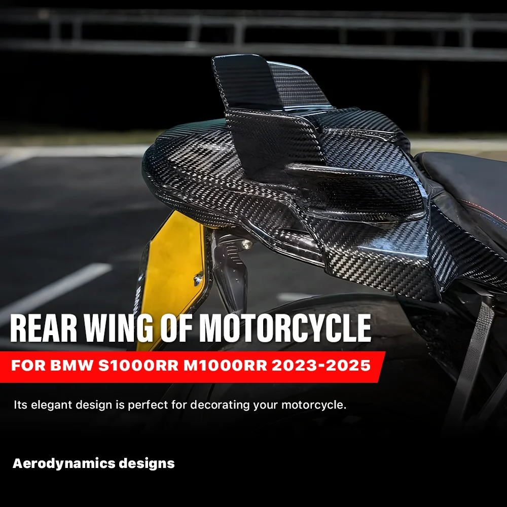 Motorcycle rear tail wing spoiler For BMW S1000RR M1000RR 2023 2024 2025 aerodynamic wing rear tail wing side winglet aileron