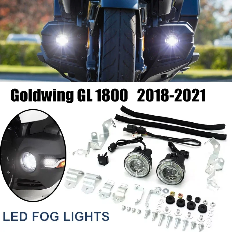 For Honda GoldWing GL1800 Accessories Motorcycle Fog Light LED Fog Lights Attachment Gold Wing GL1800 Tour DCT 2018-2021