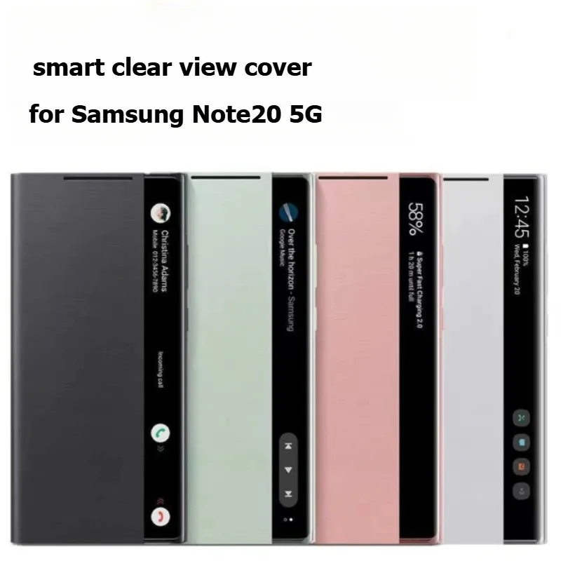 

Умный кожаный чехол с зеркалом и откидной крышкой для Samsung Galaxy Note20 5G