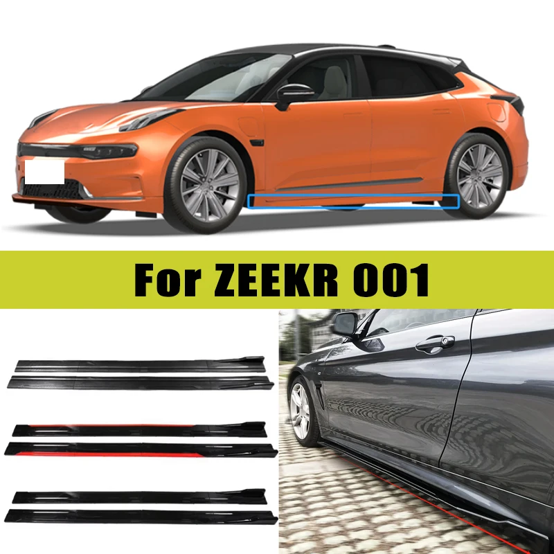 

Universal 2m/2.2m Car Side Skirt Extension SplitterBumper Racing Side Wing Bumper Lip Side Spoiler For ZEEKR 001 Car Accessories