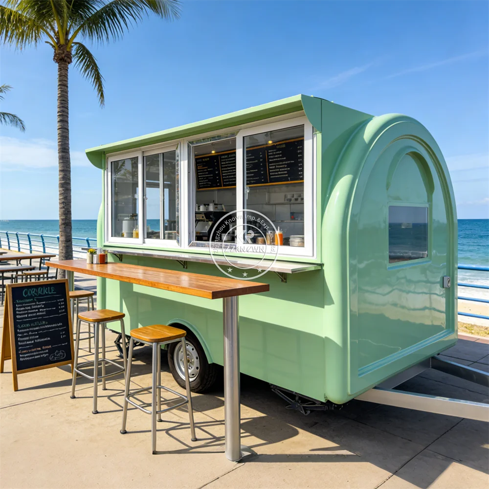 

Профессиональный передвижной фургон для уличной торговли сэндвичами и закусками, мобильный грузовик для кейтеринга с кухней из нержавеющей стали для быстрого питания