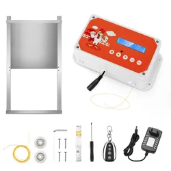 Automatic Chicken Coop Door Poultry Flap LCD Timer Light Sensor Remote Control Battery Power Pull 3KG Henhouse Without door