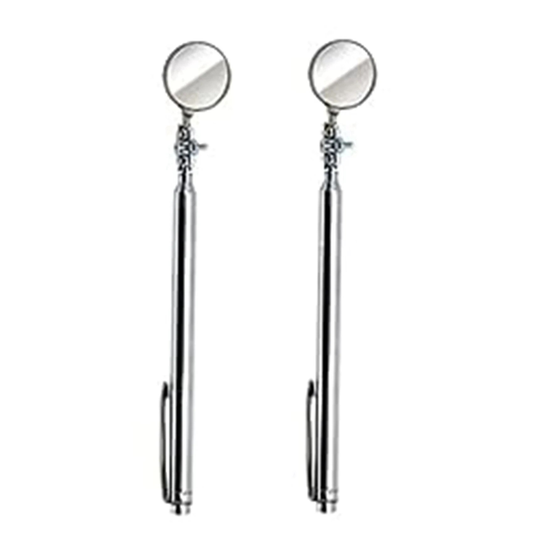 【LAST CHANCE】Circular Telescoping Pocket Inspection Mirror, 30Mm Diameter, 4-1/2 Inch To 18 Inch Extended Handle Length (Pack Of