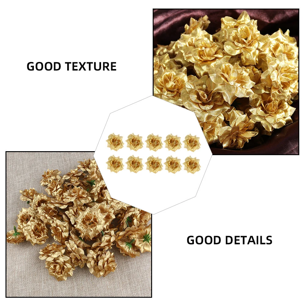 

100pcs Simulation Rose Heads Artificial Silk Flowers for DIY Decor Wedding Valentine Fake Flower Adornment Realistic Soft Fabric
