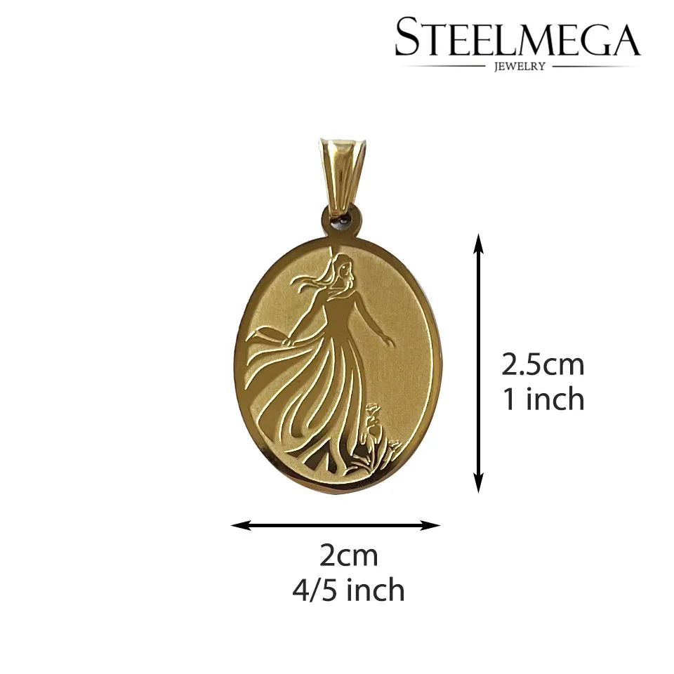 STEELMEGA Stainless Steel Pendant of Medal of the Virtuous Woman for Mormons