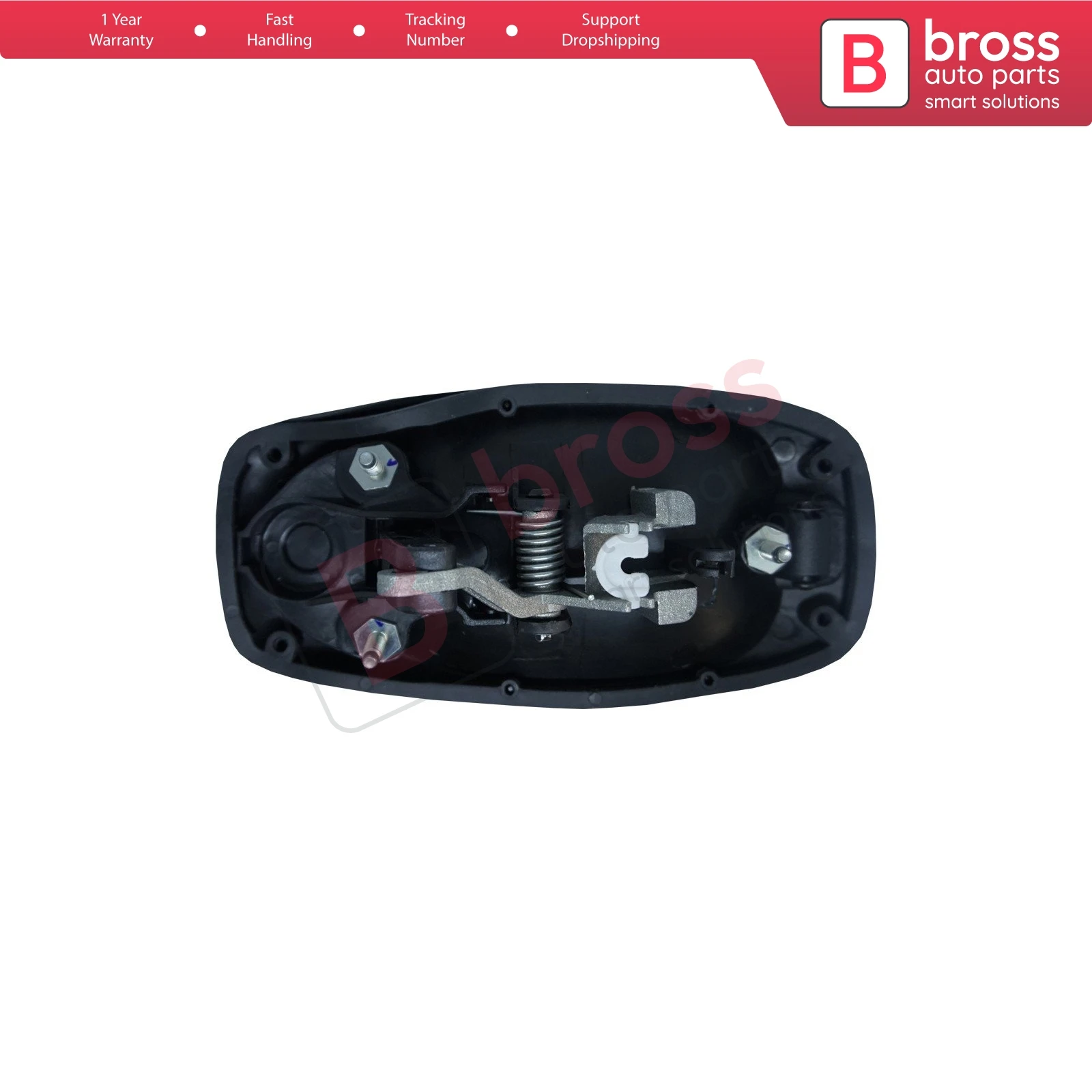 Bross BDP812 Right or Left Side Sliding Door Outer Exterior Handle 9101.LC, 9101LC, 735507854 for Bipper Fiorino Doblo Nemo