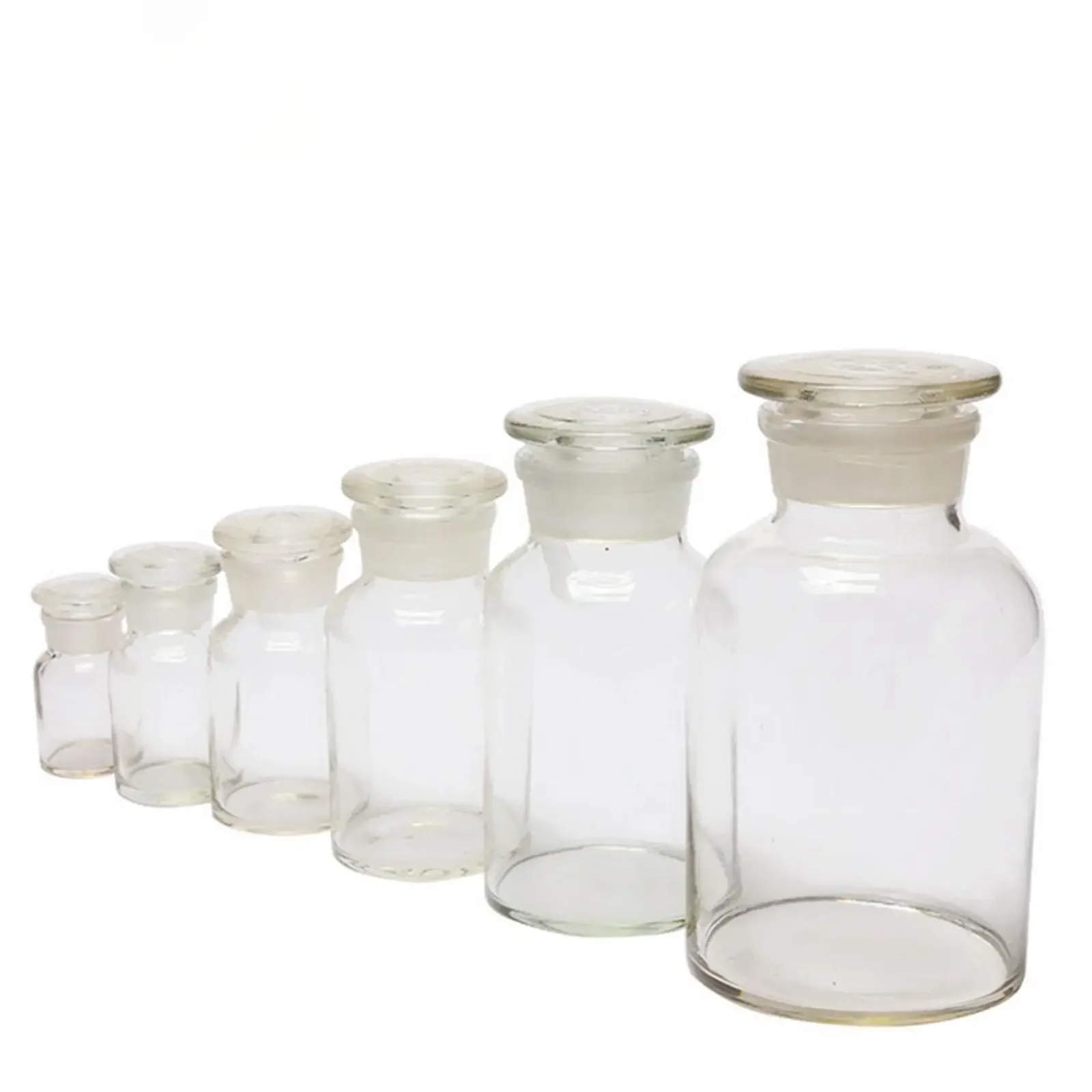 250/500/1000ml Clear Glass Jar Wide Mouthed Reagent Bottle Chemical Experiment Lab Supplies Teaching