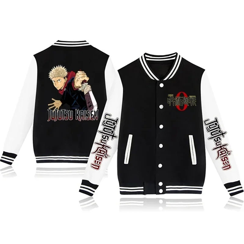 Jujutsu Kaisen bomber jacket men Anime Top Autumn cosplay costume Harajuku sportswear