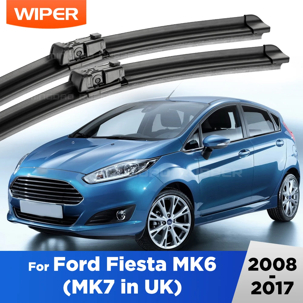 

Quiet & All-Season Wiper Blades For Ford Fiesta MK6 (MK7 in UK) 2008-2017 2009 2010 2011 2012 CREATROAD Windshield Wipers 26"15"