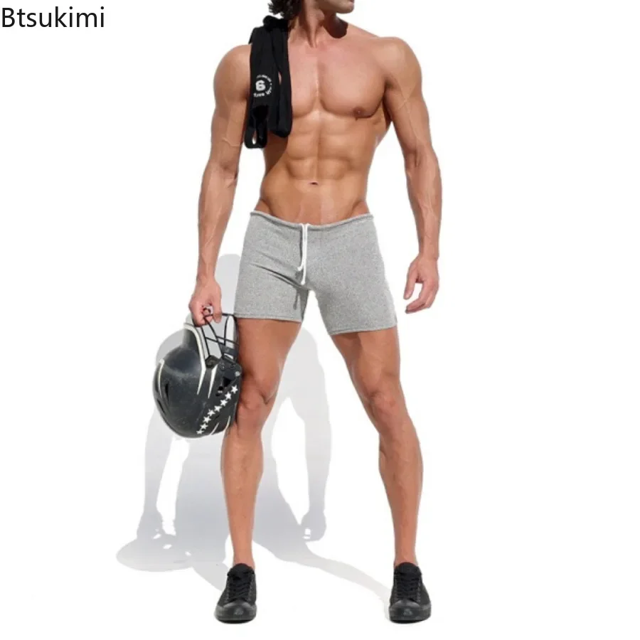 Short de sport à fines rayures pour hommes, short décontracté monochromatique, pantalon court de fitness, short de surf mince, vêtements de plage,