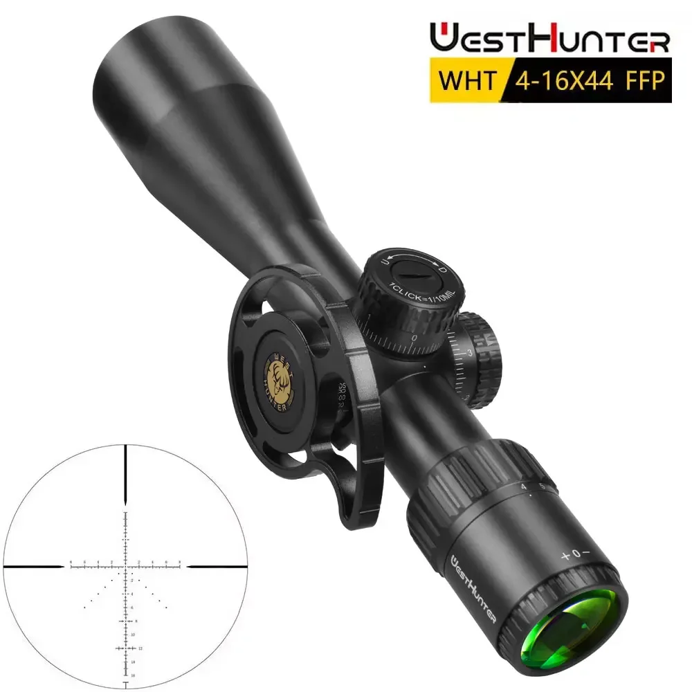 

WestHunter WHT 4-16X44 FFP Compact Scope First Focal Plane Glass Etched Reticle Tactical Optical Sights with Parallax Wheel