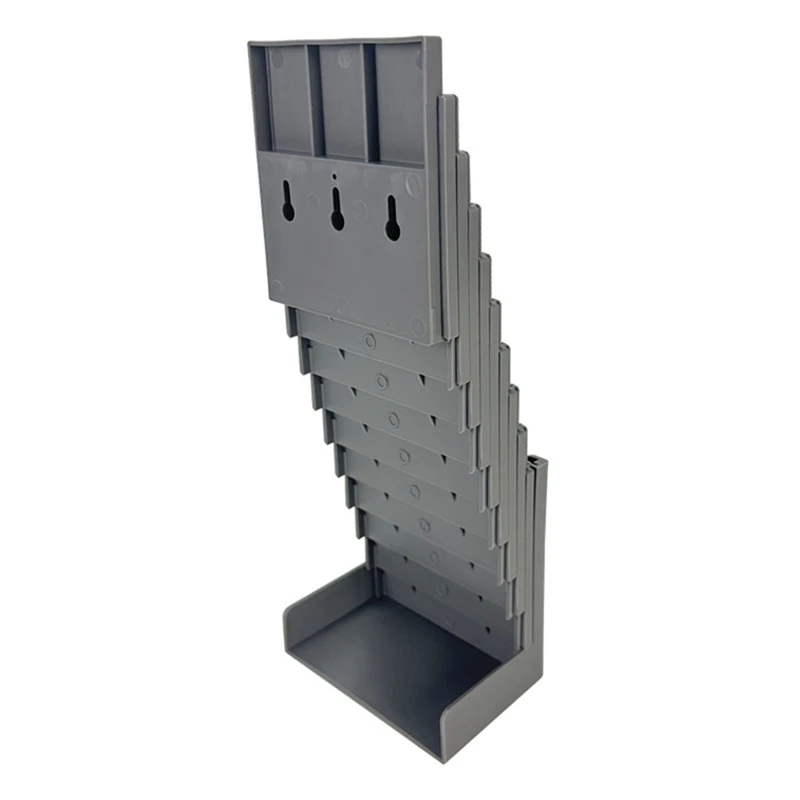 10-Position Attendance Card Holder Expand Time Card Stand-Up And Hanging Card Slot Attendance Card Holder