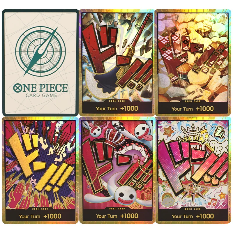 GOLD DON!! PRB-01 Gold Foil Proxy Cards English Anime One Piece PTCG Super Parallel Foil Collection Trading Card