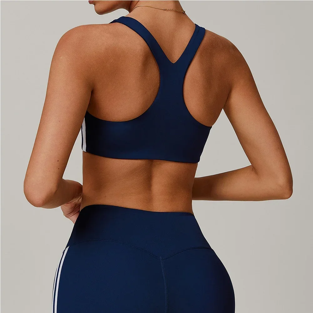 

Women Breathable Sports Bra Anti-Sweat Fitness Top Yoga Bra Shockproof Crop Top Push Up Sport Bra Gym High Strength Workout Top