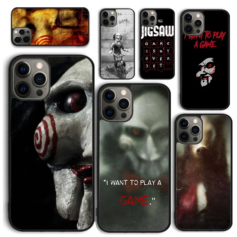 Jigsaw Saw Phone Case for iPhone 16 15 14 12 13 mini PLUS X XS XR 11 PRO MAX Back Cover Fundas Shell